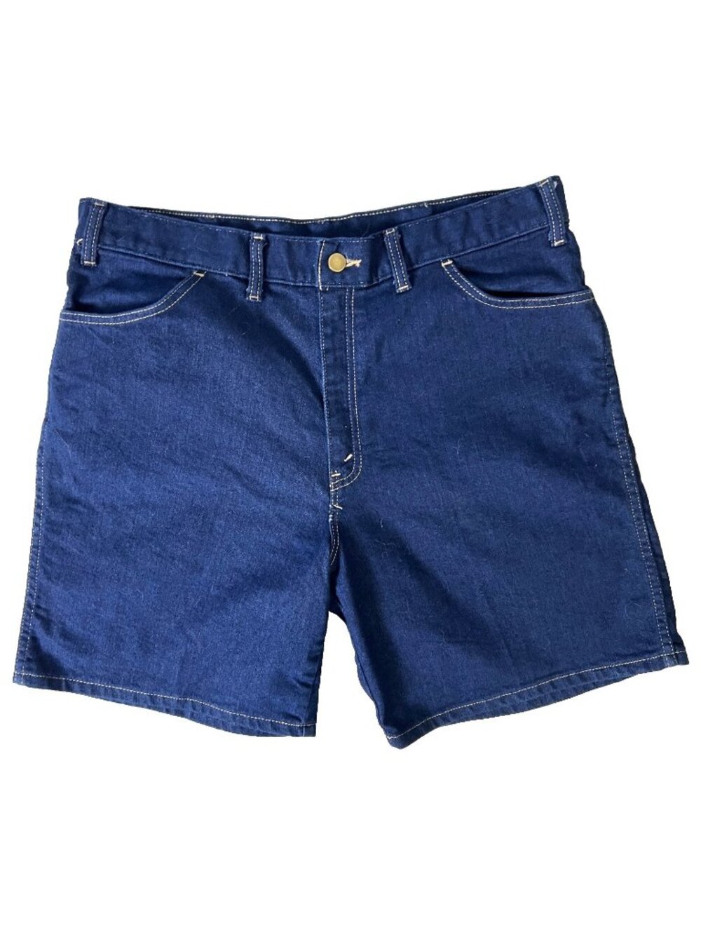 Nobrand USA Made Mens Vtg Denim Jean Shorts size 38 True Fit Dark Wash Jorts